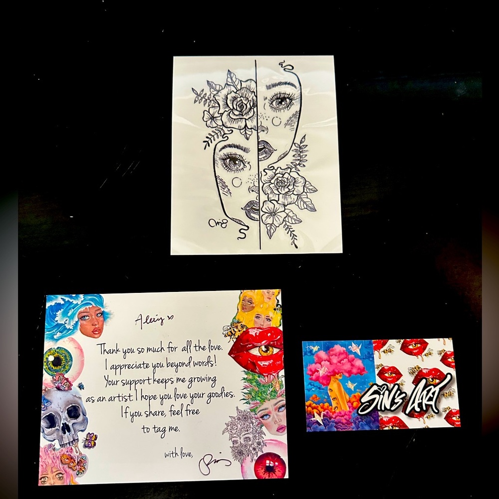 Sincerely.Art temporary tattoo
